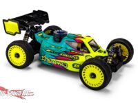 JConcepts S15 styling • Forward cab bias and channeled rear escape • Mid-body Winglets and rear stabilizer kick-up • Cockpit “shark fin” for added stability • Clear polycarbonate with protective film • Includes window mask and decal sheet